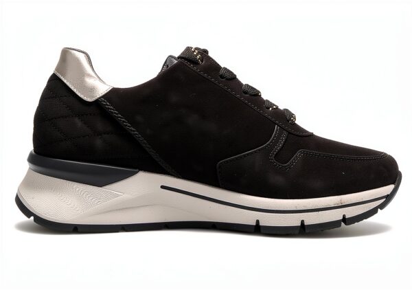Gabor Sneaker Donna Nero Sun Pelle Grezza Zeppa 4.5 cm-1
