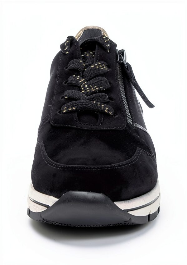 Gabor Sneaker Donna Nero Sun Pelle Grezza Zeppa 4.5 cm-3