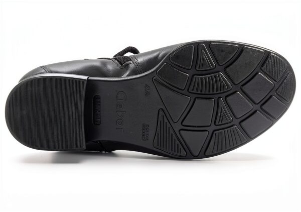 Stivaletti Donna Pelle Nero Schwarz 27 Lacci Tacco Blocco-6