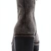 Gabor Stivaletti Donna Pelle Grezza Zeppa 7 cm Grigio Pepper-2