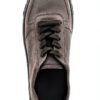Sneakers Pelle Grezza Braun Fumo Scarpe Basse Stringate-5
