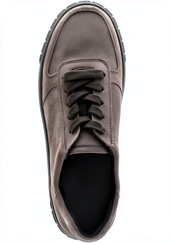 Sneakers Pelle Grezza Braun Fumo Scarpe Basse Stringate-5