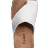 Zoccoli Gabor pelle donna bianco nero tacco piatto-5
