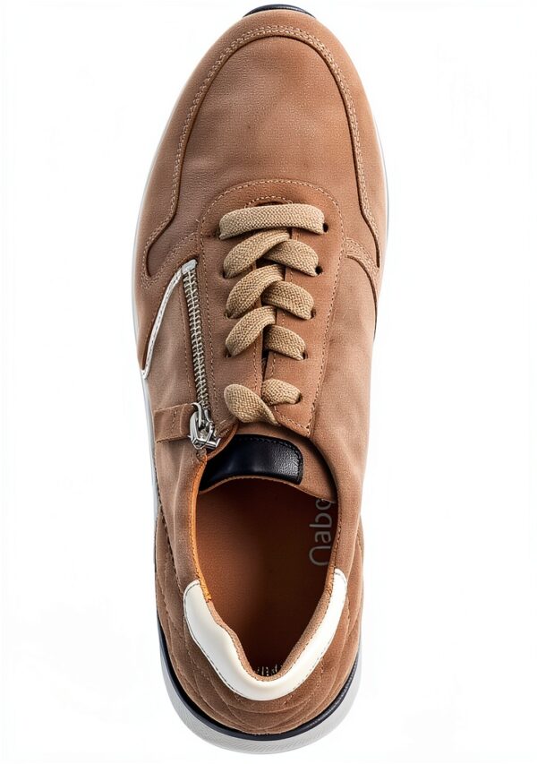 Gabor Sneakers Donna Pelle Comoda Larghezza Extra Beige-4