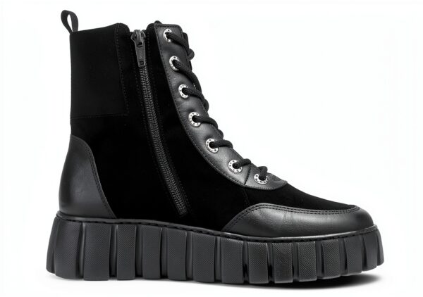 Stivaletti Gabor Donna Pelle Liscia Tacco Piatto Nero Desert-3