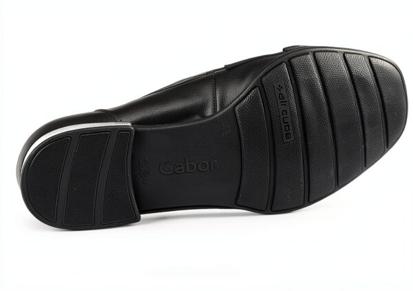 Gabor Comfort Mocassini Donna Pelle Nero Tacco Blocco-6