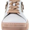 Gabor Sneaker Donna Grigio Lino Bianco Rosa Rouge Casual-4