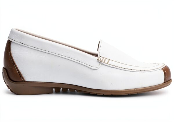 Scarpe basse donna Bianco Peanut 21 Blu comode eleganti-3