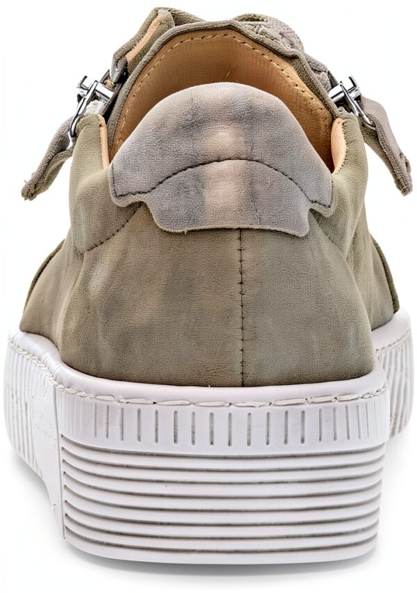 Gabor Sneaker Donna Pelle Grigio Lino Cannella Verde-2