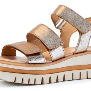 Gabor Sandali Donna Piatto Velcro Tessuto Comodo Estivo-0