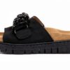 Zoccoli Vernice Pelle Nero Coniglio Uomo Donna Casual-1