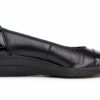 Shoes Scarpe col tacco pelle zeppa donna Nero Blu-3