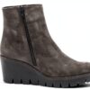 Gabor Stivaletti Donna Pelle Grezza Zeppa 7 cm Grigio Pepper-3