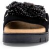 Zoccoli Vernice Pelle Nero Coniglio Uomo Donna Casual-4