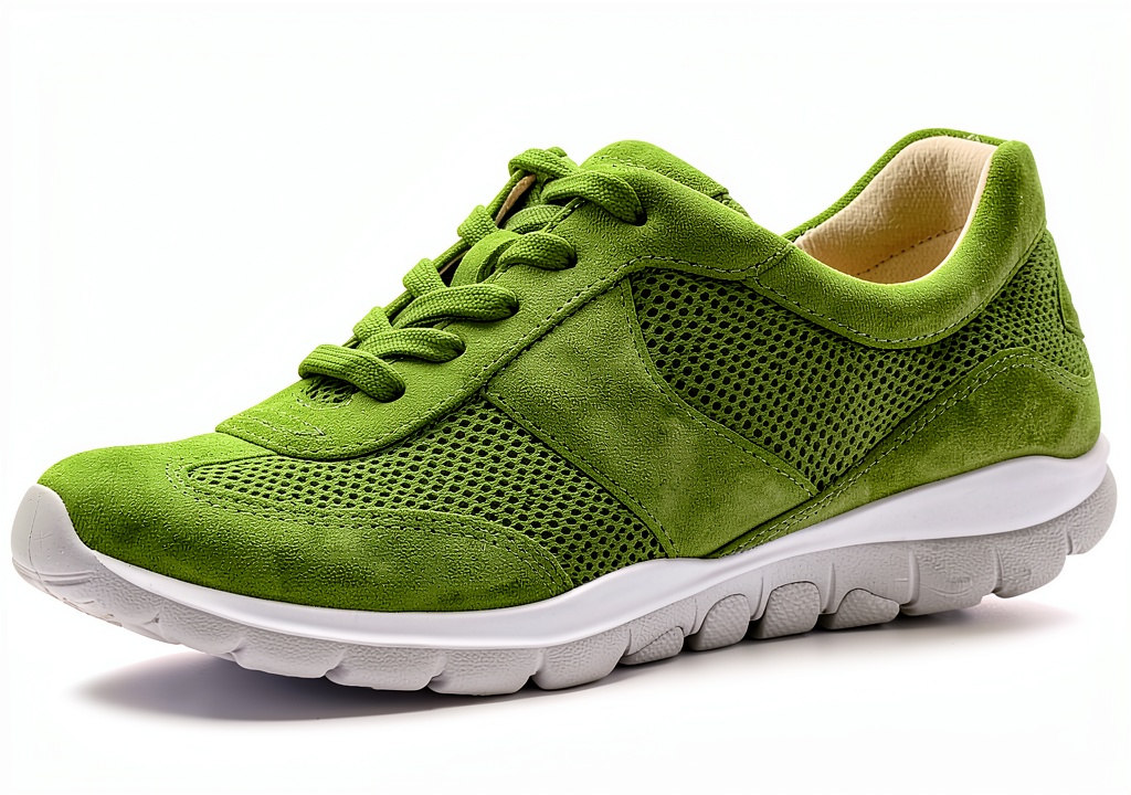 Sneaker Gabor Comfort in tessuto verde su sfondo neutro