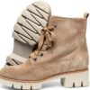 Stivaletti Gabor Donna Pelle Tacco Blocco Beige Marrone-7