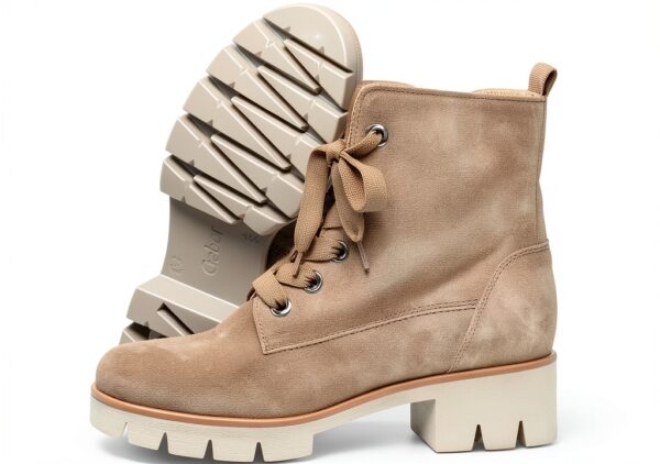 Stivaletti Gabor Donna Pelle Tacco Blocco Beige Marrone-7
