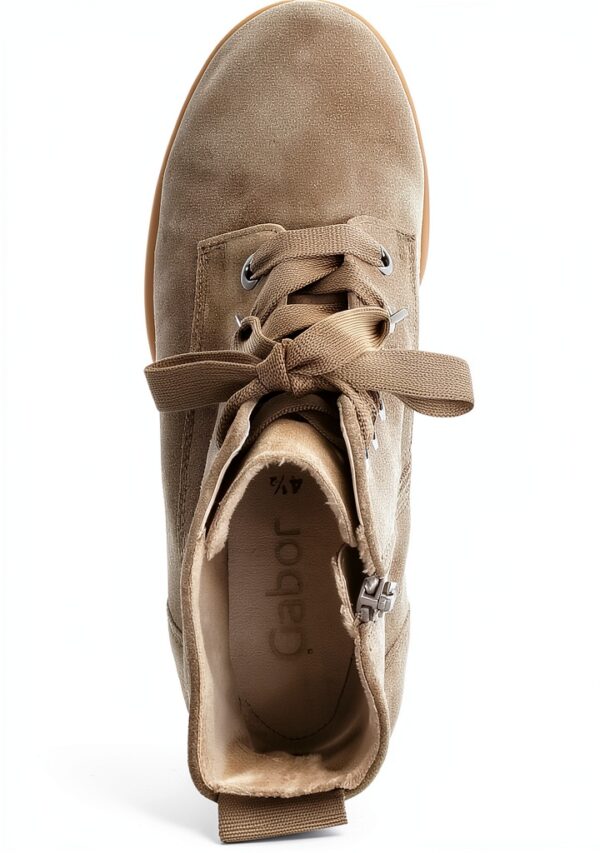 Stivaletti Gabor Donna Pelle Tacco Blocco Beige Marrone-5