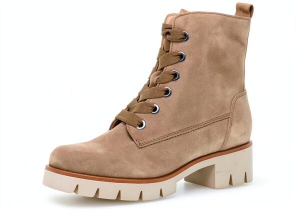 Stivaletti Gabor Donna Pelle Tacco Blocco Beige Marrone-0