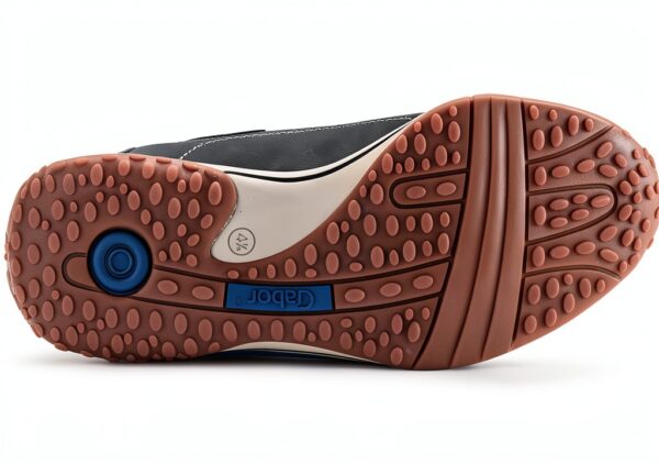 Sneaker Gabor pelle blu stringate tempo libero donna-7