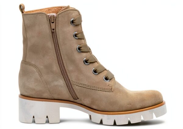 Stivaletti Gabor Donna Pelle Tacco Blocco Beige Marrone-3