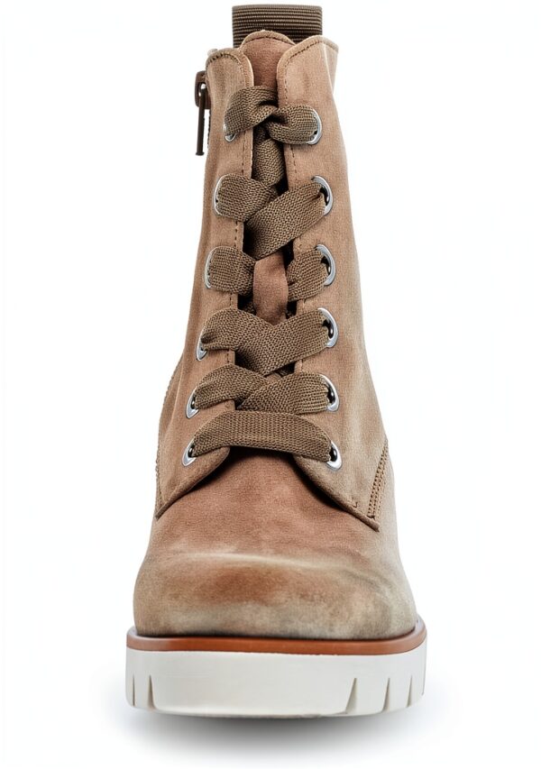 Stivaletti Gabor Donna Pelle Tacco Blocco Beige Marrone-4