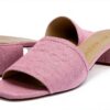 Stuart Weitzman Slide Donna 38.5 EU Balletto in Pelle Bovino e Lino-6