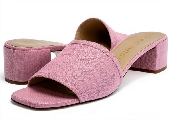 Stuart Weitzman Slide Donna 38.5 EU Balletto in Pelle Bovino e Lino-6