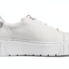 Sneaker Low-Top MarcaX Bianco Argento Scarpe-3