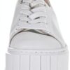 Sneaker Low-Top MarcaX Bianco Argento Scarpe-4