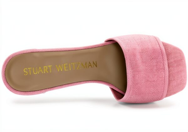 Stuart Weitzman Slide Donna 38.5 EU Balletto in Pelle Bovino e Lino-4