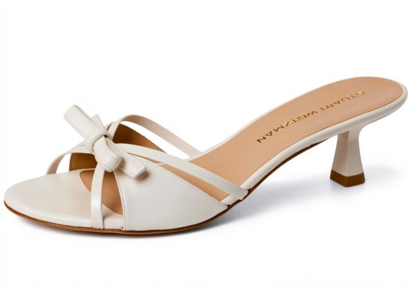 Stuart Weitzman Slide Felicity 50 Crema 38 EU Pelle di Agnello Nappa-6