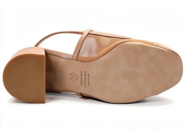 Stuart Weitzman MAEVE Mary Jane Slingback Scarpe Donna Beige Nero-2