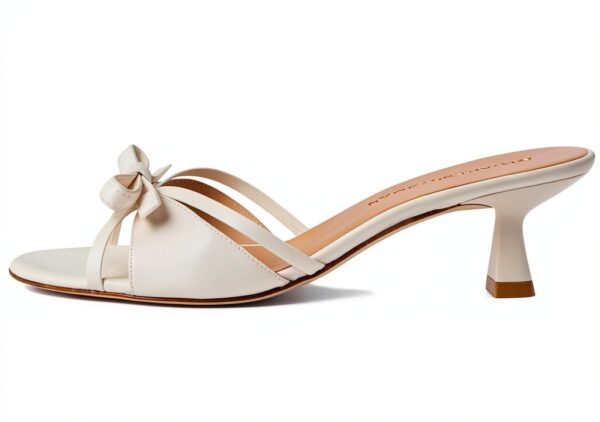 Stuart Weitzman Slide Felicity 50 Crema 38 EU Pelle di Agnello Nappa-4