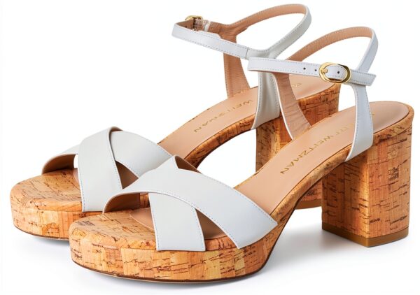 Stuart Weitzman Scarpa Platform Donna Dayna 80 Crema 38.5 EU-0