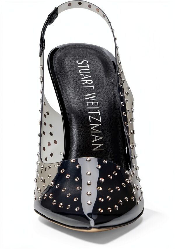 Stuart Weitzman Glam Xcurve 100 Tacco Nero Trasparente 36 EU-1
