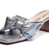 Stuart Weitzman Slide Donna Argento 35.5 EU Eleganti Sandali Estivi-0