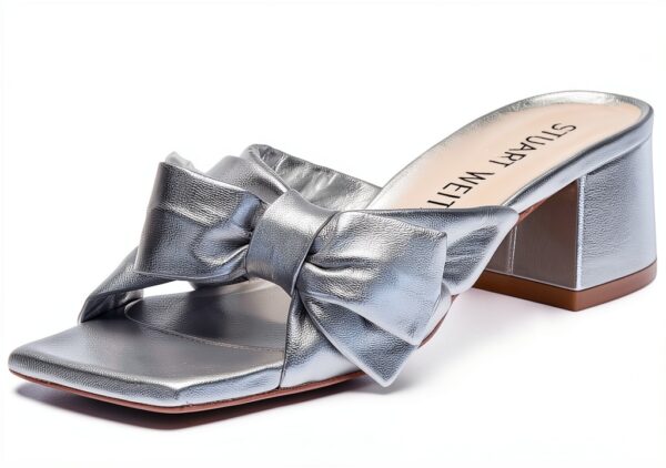 Stuart Weitzman Slide Donna Argento 35.5 EU Eleganti Sandali Estivi-0