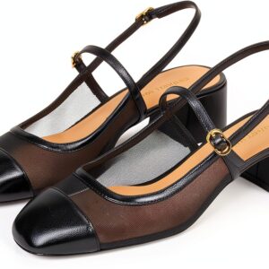 Slingback donna Stuart Weitzman MAEVE Nero - Elegante tacco-0