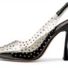Stuart Weitzman Glam Xcurve 100 Tacco Nero Trasparente 36 EU-0