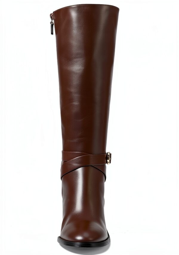 Stuart Weitzman Stivale Esme Caffè Profondo 39.5 EU cerniera e cintura-1