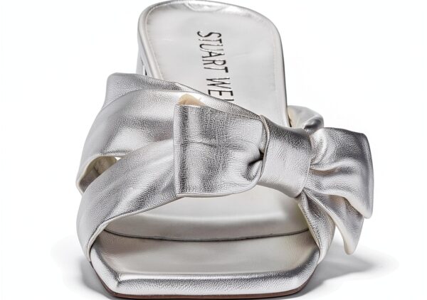 Stuart Weitzman Slide Donna Argento 35.5 EU Eleganti Sandali Estivi-1