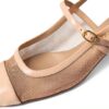 Stuart Weitzman MAEVE Mary Jane Slingback Scarpe Donna Beige Nero-5
