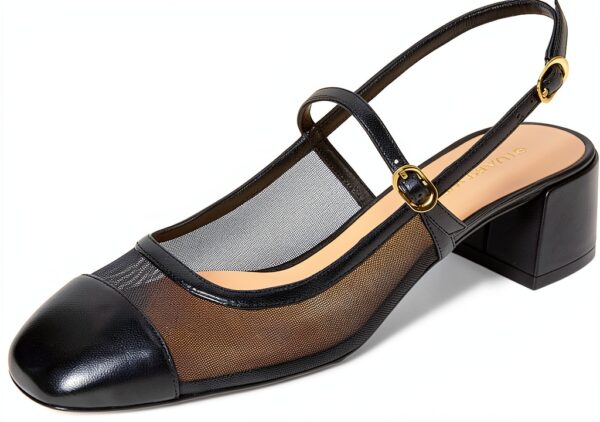 Slingback donna Stuart Weitzman MAEVE Nero - Elegante tacco-6