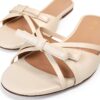 Stuart Weitzman Slide Felicity 50 Crema 38 EU Pelle di Agnello Nappa-1