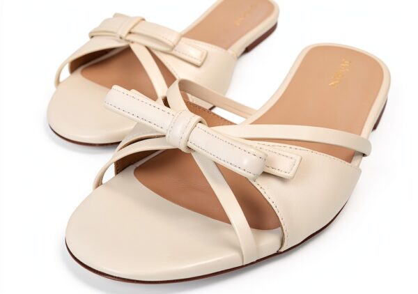 Stuart Weitzman Slide Felicity 50 Crema 38 EU Pelle di Agnello Nappa-1
