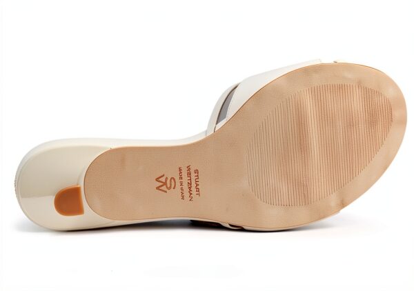 Stuart Weitzman Slide Felicity 50 Crema 38 EU Pelle di Agnello Nappa-3