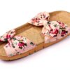 Ciabatte Infradito Pantofola Sandali Pantofole Da Donna Floreale Bowknot Lino Infradito Sandali Da Spiaggia Pantofole Con Zeppa Scarpe Da Donna-2