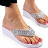 Ciabatte Infradito con Tacco Zeppa – Bianco, Nero, Pink – 36‑40 EU-3