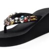Ciabatte Infradito ZYYCAOMFF Sandali Tacco 3-6 cm Suola Antisciv-0